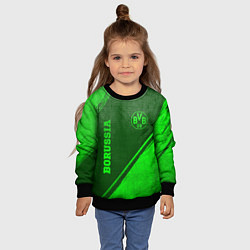 Свитшот детский Borussia - green gradient вертикально, цвет: 3D-черный — фото 2