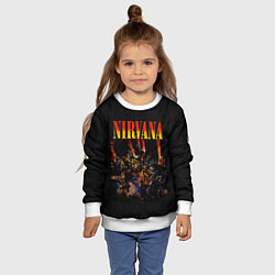 Свитшот детский Nirvana unplugget, цвет: 3D-белый — фото 2