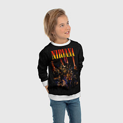 Свитшот детский Nirvana unplugget, цвет: 3D-белый — фото 2
