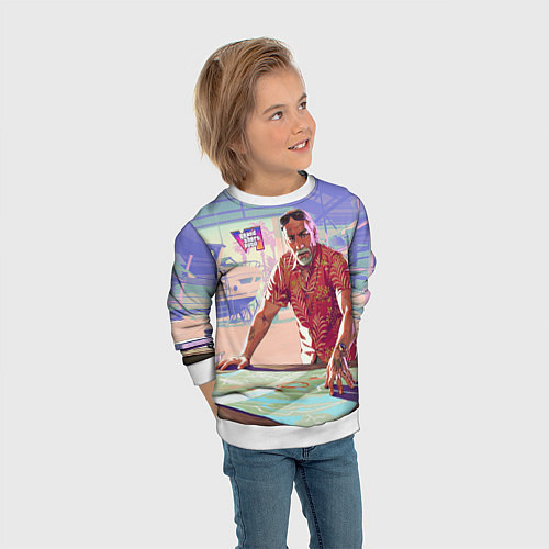 Детский свитшот GTA 6 Брайан Хедер / 3D-Белый – фото 3