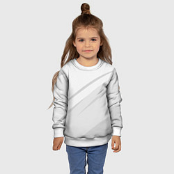 Свитшот детский Светлый серый текстура с полосой, цвет: 3D-белый — фото 2