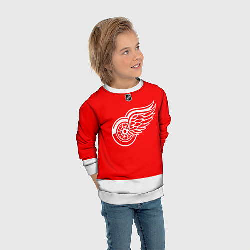 Детский свитшот Detroit Red Wings red / 3D-Белый – фото 3