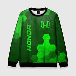 Детский свитшот Honda - green gradient вертикально