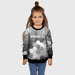 Свитшот детский Among Us - grey gradient посередине, цвет: 3D-черный — фото 2