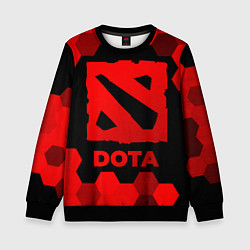 Свитшот детский Dota - red gradient, цвет: 3D-черный