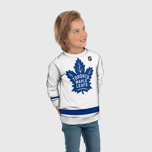 Детский свитшот Toronto Maple Leafs - white / 3D-Белый – фото 3