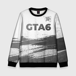 Свитшот детский GTA6 - white gradient посередине, цвет: 3D-черный