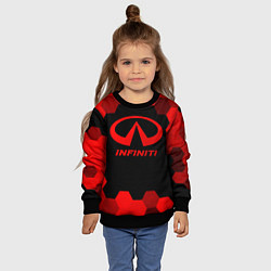 Свитшот детский Infiniti - red gradient, цвет: 3D-черный — фото 2