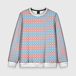 Детский свитшот Красно-синие фигуры на белом фоне