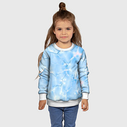 Свитшот детский Прозрачная голубая вода, цвет: 3D-белый — фото 2