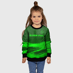 Свитшот детский Elden Ring - green gradient посередине, цвет: 3D-черный — фото 2