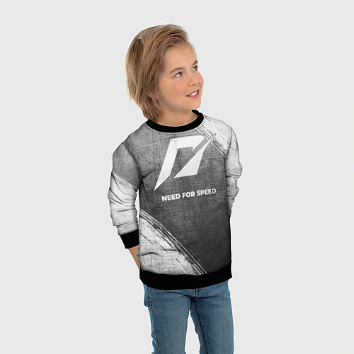 Детский свитшот Need for Speed - grey gradient / 3D-Черный – фото 3