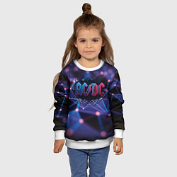 Свитшот детский ACDC лого в градиенте, цвет: 3D-белый — фото 2