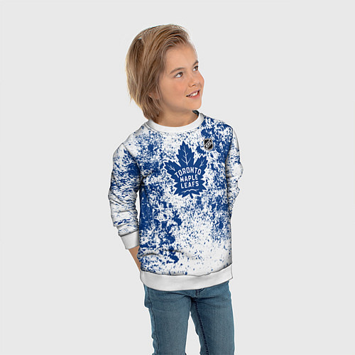 Детский свитшот Toronto Maple Leafs NHL white / 3D-Белый – фото 3