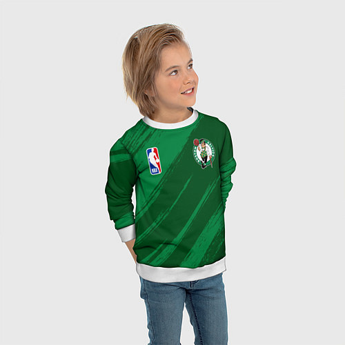 Детский свитшот Boston Celtics NBA basketball / 3D-Белый – фото 3