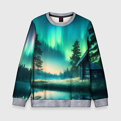 Свитшот детский Салатневое небо, цвет: 3D-меланж