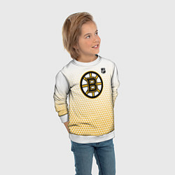 Свитшот детский Бостон Брюинз - светлый градиент, цвет: 3D-белый — фото 2