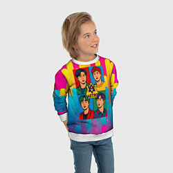 Свитшот детский Astro разноцветный комикс, цвет: 3D-белый — фото 2