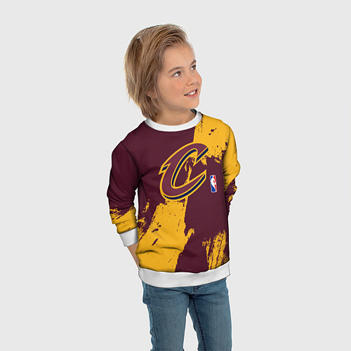 Детский свитшот Cleveland Cavaliers NBA team / 3D-Белый – фото 3
