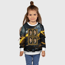 Свитшот детский Astro в золотой рамке, цвет: 3D-белый — фото 2