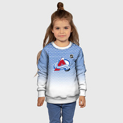 Свитшот детский Колорадо Эвеланш - геометрический градиент, цвет: 3D-белый — фото 2