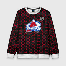 Свитшот детский Колорадо Эвеланш - соты с подсветкой, цвет: 3D-белый