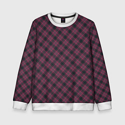 Свитшот детский Tartan, цвет: 3D-белый