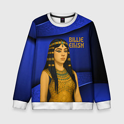 Свитшот детский Билли Айлиш в образе фараона, цвет: 3D-белый