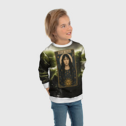 Свитшот детский Карта с Билли Айлиш, цвет: 3D-белый — фото 2