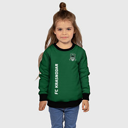 Свитшот детский ФК Краснодар - сплошной зеленый цвет, цвет: 3D-черный — фото 2