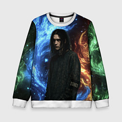 Свитшот детский Bones депрессивный стиль, цвет: 3D-белый