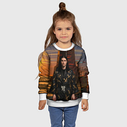 Свитшот детский Bones в халате с журавлями, цвет: 3D-белый — фото 2