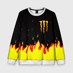 Свитшот детский Monster energy fire steel, цвет: 3D-белый