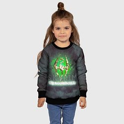 Свитшот детский Skyrim gold logo Dragonborn, цвет: 3D-черный — фото 2