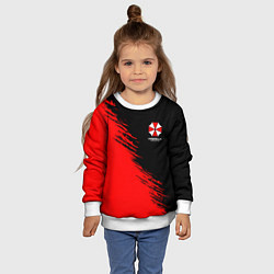 Свитшот детский Umbrella Corp - red and black, цвет: 3D-белый — фото 2