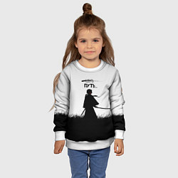 Свитшот детский Самурайский путь, цвет: 3D-белый — фото 2