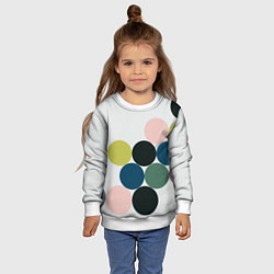 Свитшот детский Кластер чил - абстракция, цвет: 3D-белый — фото 2