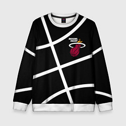 Свитшот детский Майами Хит - баскетбольный линии, цвет: 3D-белый