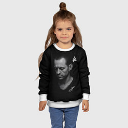 Свитшот детский Честер Беннингтон - легенда, цвет: 3D-белый — фото 2