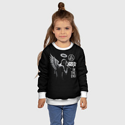 Свитшот детский Честер Беннингтон ангел- In the end, цвет: 3D-белый — фото 2