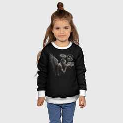 Свитшот детский Честер Беннингтон - LP angel, цвет: 3D-белый — фото 2