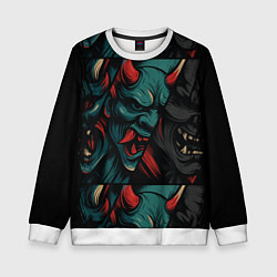 Детский свитшот Демоны Они - нейроарт