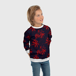 Свитшот детский Palm black red, цвет: 3D-белый — фото 2