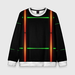 Детский свитшот Color black green orange lines