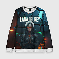 Свитшот детский Lana Del Rey в стиле киберпанка, цвет: 3D-белый