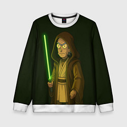 Свитшот детский Рик - магистр-джедай, цвет: 3D-белый