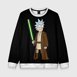 Свитшот детский Рик - светлая сторона силы, цвет: 3D-белый