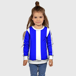 Свитшот детский Color white blue line, цвет: 3D-белый — фото 2