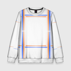 Детский свитшот Neon white orange blue