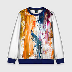 Детский свитшот Разноцветные мазки кисти на палитре художника